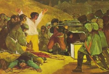 Die Erschieung der Aufstndischen 3. Mai 1808, Francisco Jos de Goya y Lucientes, 1814, Gre 2,55 x 3,45 m, l auf Leinwand